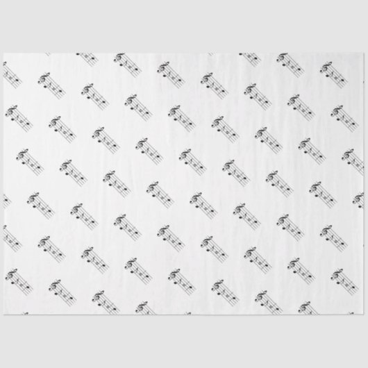 Papa gespeld in Muzieknoten Tissuepapier (Voorkant)