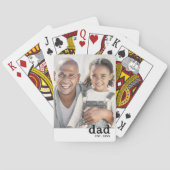 Papa Gesticht Gepersonaliseerde Foto Pokerkaarten (Achterkant)