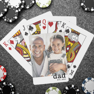 Papa Gesticht Gepersonaliseerde Foto Pokerkaarten