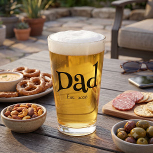 Papa Gesticht Nieuwe Papa Leuk Tekst Vet Eenvoudig Glas