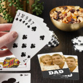 Papa Gesticht Vet Wit & Zwart Foto Pokerkaarten (Insitu)