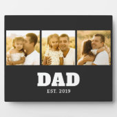 Papa Gesticht Vette Tekst Zwart 3 Foto Fotoplaat (Voorkant)
