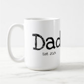 Papa Gesticht Vette Zwarte Witte Koffiemok (Links)