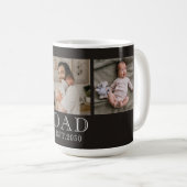 Papa gesticht Zwart 3 foto Koffiemok (Voorkant rechts)