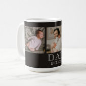 Papa gesticht Zwart 3 foto Koffiemok (Voorkant links)