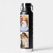 Papa gevestigd | Aangepaste datum 4 Fotopapaver Waterfles (Voorkant)