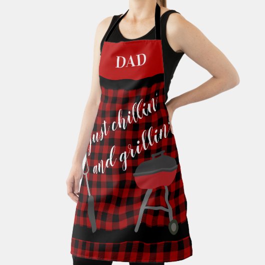 Papa - Gewoon chillin' en Grillin' Buffalo Pset BB Schort (Insitu)