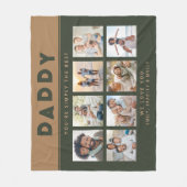 Papa Gewoon de beste foto collage gepersonaliseerd Fleece Deken (Voorkant)
