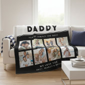 Papa Gewoon de beste foto collage gepersonaliseerd Fleece Deken