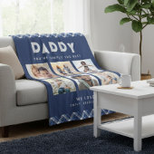 Papa Gewoon de beste foto collage gepersonaliseerd Fleece Deken