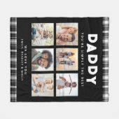 Papa Gewoon de beste foto collage gepersonaliseerd Fleece Deken (Voorkant (Horizontaal))