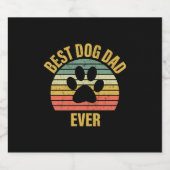 Papa Gift Best Dog Pap Ever Bier Etiket (Enkel label)
