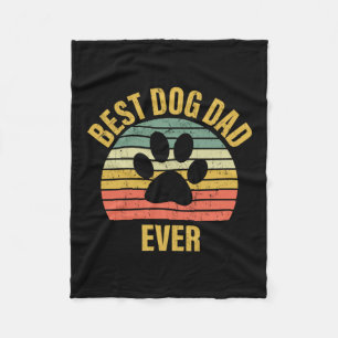 Papa Gift Best Dog Pap Ever Fleece Deken