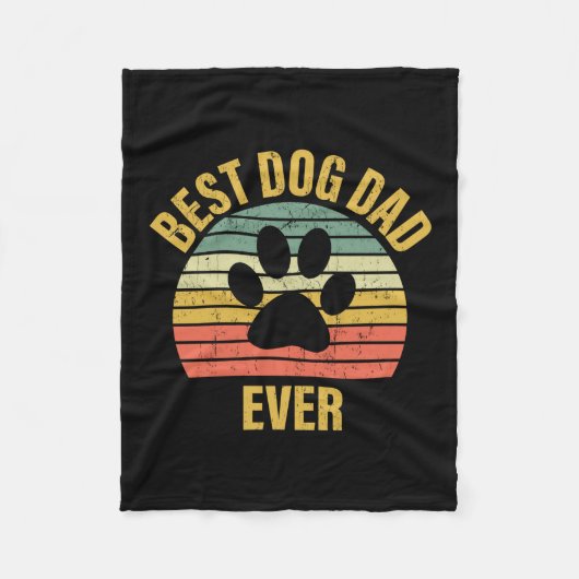 Papa Gift Best Dog Pap Ever Fleece Deken (Voorkant)