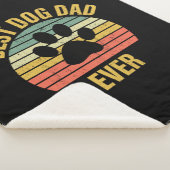 Papa Gift Best Dog Pap Ever Sherpa Deken (3/4)