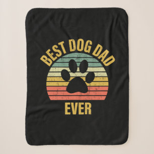 Papa Gift Best Dog Pap Ever Sherpa Deken