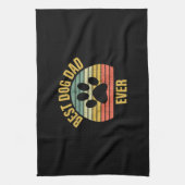 Papa Gift Best Dog Pap Ever Theedoek (Verticaal)
