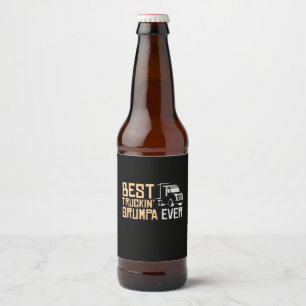 Papa Gift Best Truckin Grumpa Ever Bier Etiket