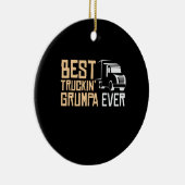Papa Gift Best Truckin Grumpa Ever Keramisch Ornament (Rechts)