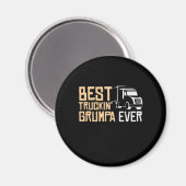 Papa Gift Best Truckin Grumpa Ever Magneet (Voorkant / Achterkant)