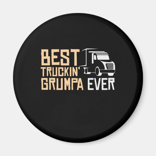 Papa Gift Best Truckin Grumpa Ever Magneet (Voorkant)