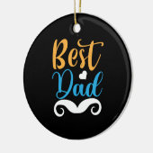 Papa Gift Beste papa Keramisch Ornament (Links)