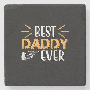 Papa Gift Beste papa ooit Stenen Onderzetter