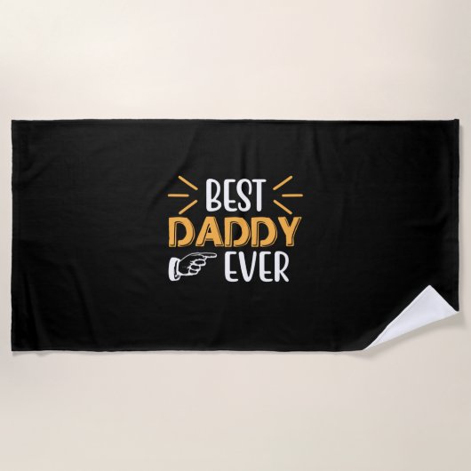 Papa Gift Beste papa ooit Strandlaken (Voorkant)