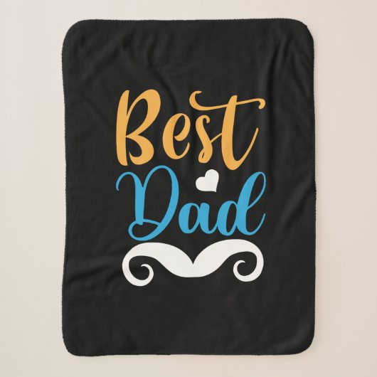 Papa Gift Beste papa Sherpa Deken (Voorkant)