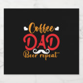 Papa Gift Coffee Pap Beer Herhaal Bier Etiket (Enkel label)