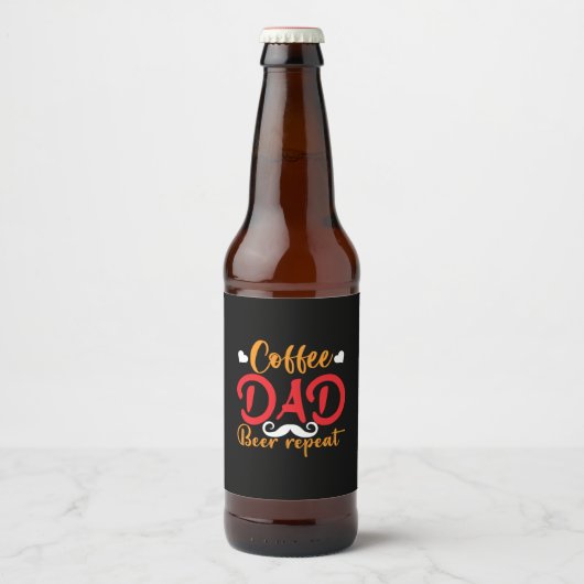 Papa Gift Coffee Pap Beer Herhaal Bier Etiket (Voorkant)