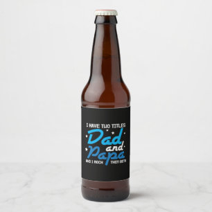 Papa Gift Dad en Papa I Rock Bier Etiket