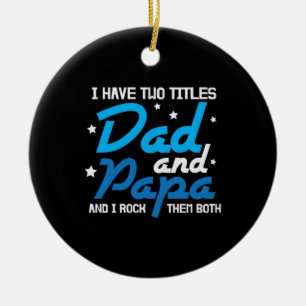 Papa Gift Dad en Papa I Rock Keramisch Ornament