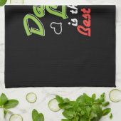 Papa Gift Dad Life is het beste leven Theedoek (Gevouwen)