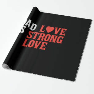 Papa Gift Dad Love is Strenge Love Cadeaupapier