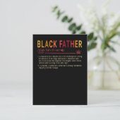 Papa Gift | Definitie Papa Black Father Gift Bedankkaart (Staand voorkant)
