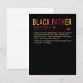 Papa Gift | Definitie Papa Black Father Gift Bedankkaart (Voorkant / Achterkant)
