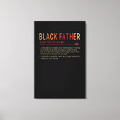 Papa Gift | Definitie Papa Black Father Gift Canvas Afdruk (Voorkant)
