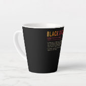 Papa Gift | Definitie Papa Black Father Gift Latte Mok (Linkerhoek)
