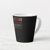Papa Gift | Definitie Papa Black Father Gift Latte Mok (Rechterhoek)