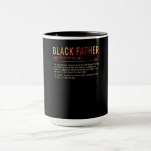 Papa Gift   Definitie Papa Black Father Gift Mok