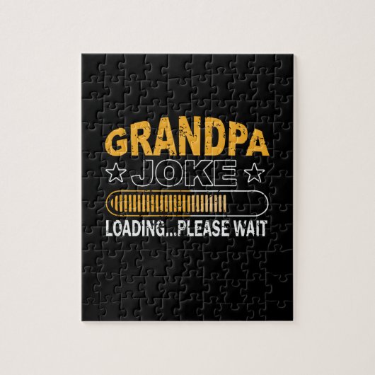 Papa Gift Grandpa Loading Alsjeblieft Legpuzzel (Verticaal)