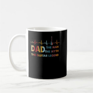 Papa Gift, Guitar Dad Heartbeat Gifts Cool Guitarv Koffiemok