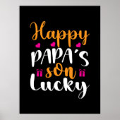 Papa Gift Happy Papa's zoon Lucky Poster (Voorkant)