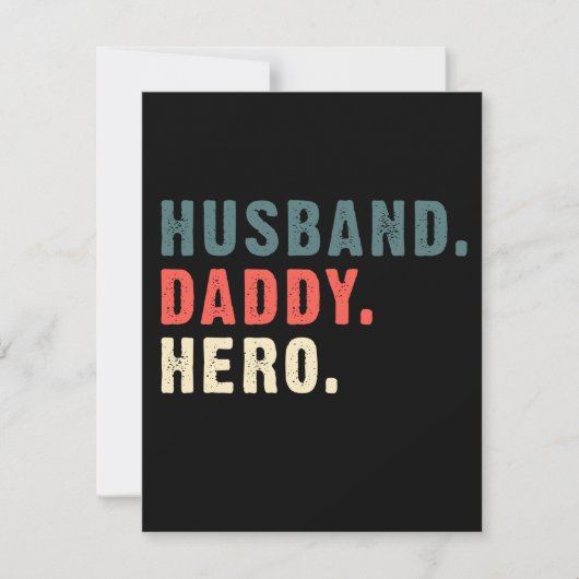 Papa Gift | Husband Dad Hero Best Gift Idea Bedankkaart (Voorkant)