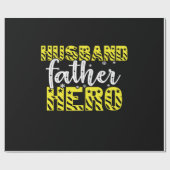 papa Gift Husband vader Hero Cadeaupapier (Vlak)