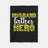 papa Gift Husband vader Hero Fleece Deken (Voorkant)