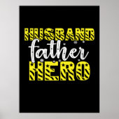 papa Gift Husband vader Hero Poster (Voorkant)