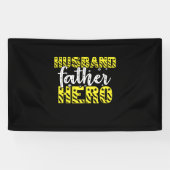 papa Gift Husband vader Hero Spandoek (Horizontaal)