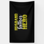 papa Gift Husband vader Hero Spandoek (Verticaal)